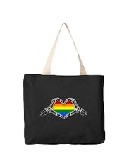 Load image into Gallery viewer, Skelly Hands Canvas Tote Bag