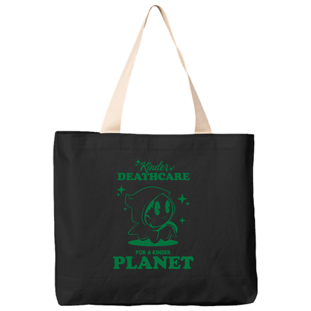 Kinder Deathcare for a Kinder Planet Canvas Tote Bag