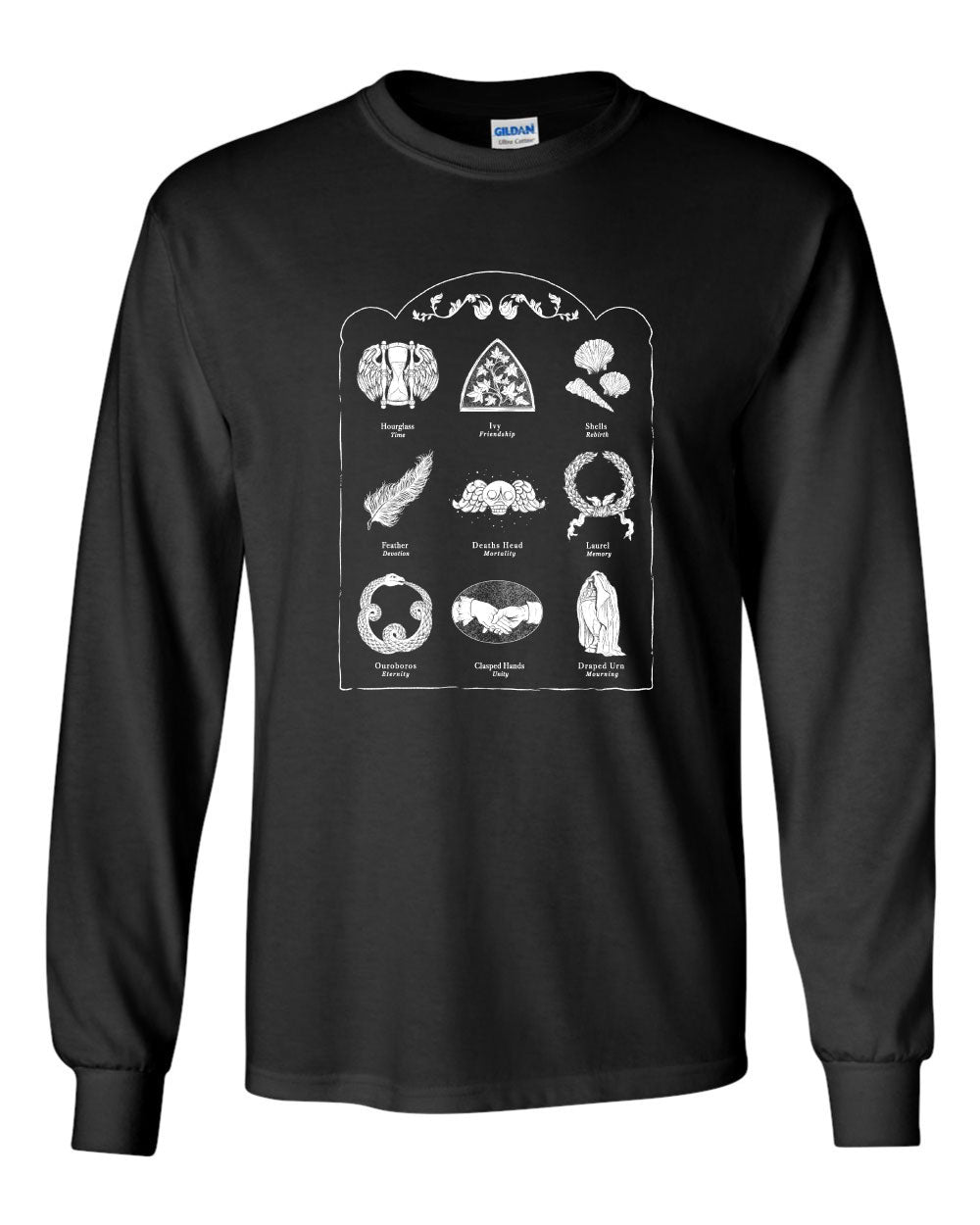 Gravestone Symbols Long Sleeve Shirt