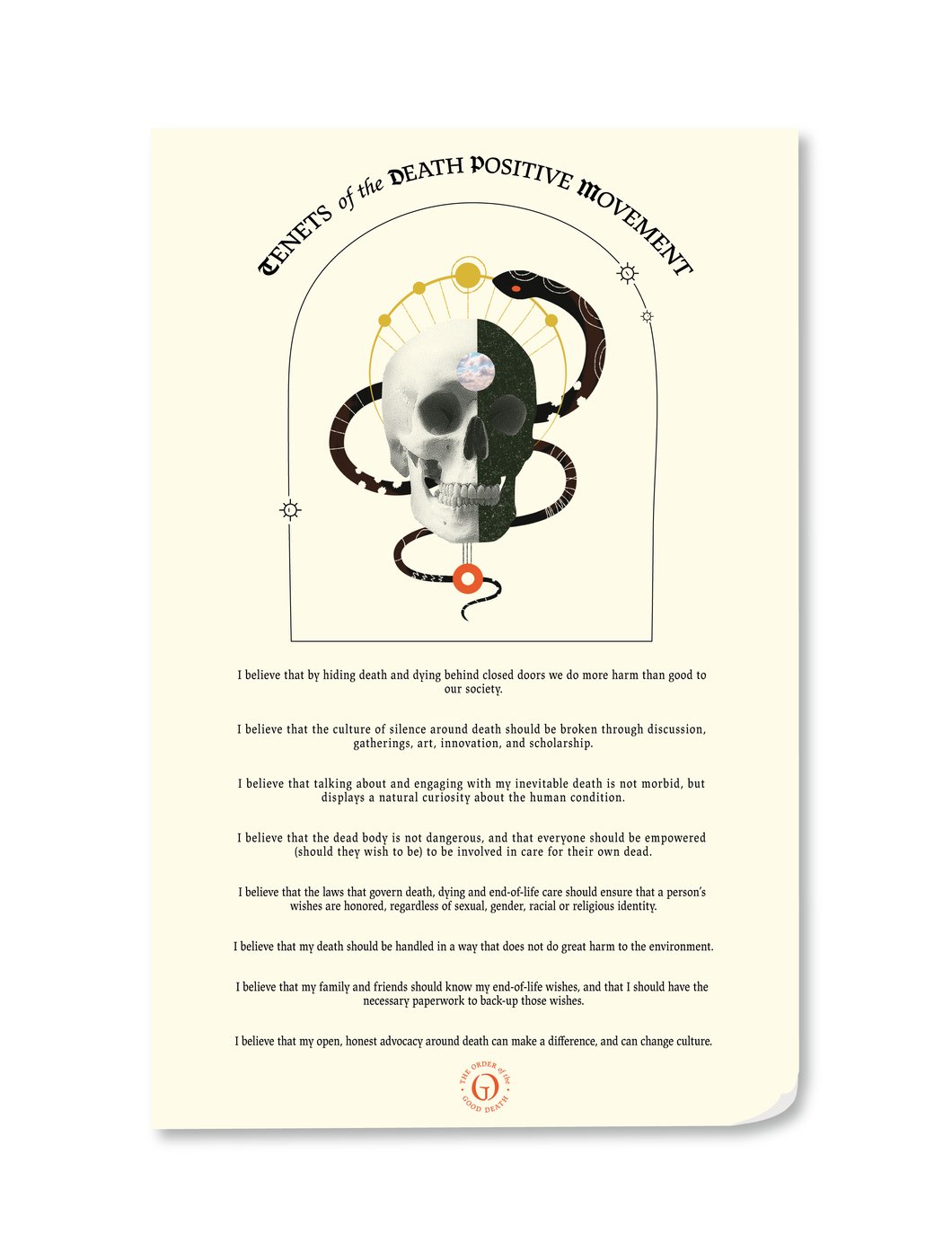 Tenets of the Death Positive Movement Poster
